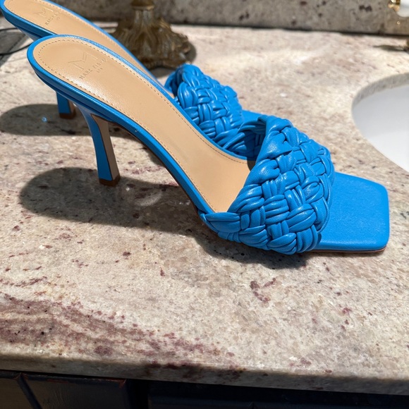Marc Fisher Vibrant Blue Braided Heels - Picture 3 of 5